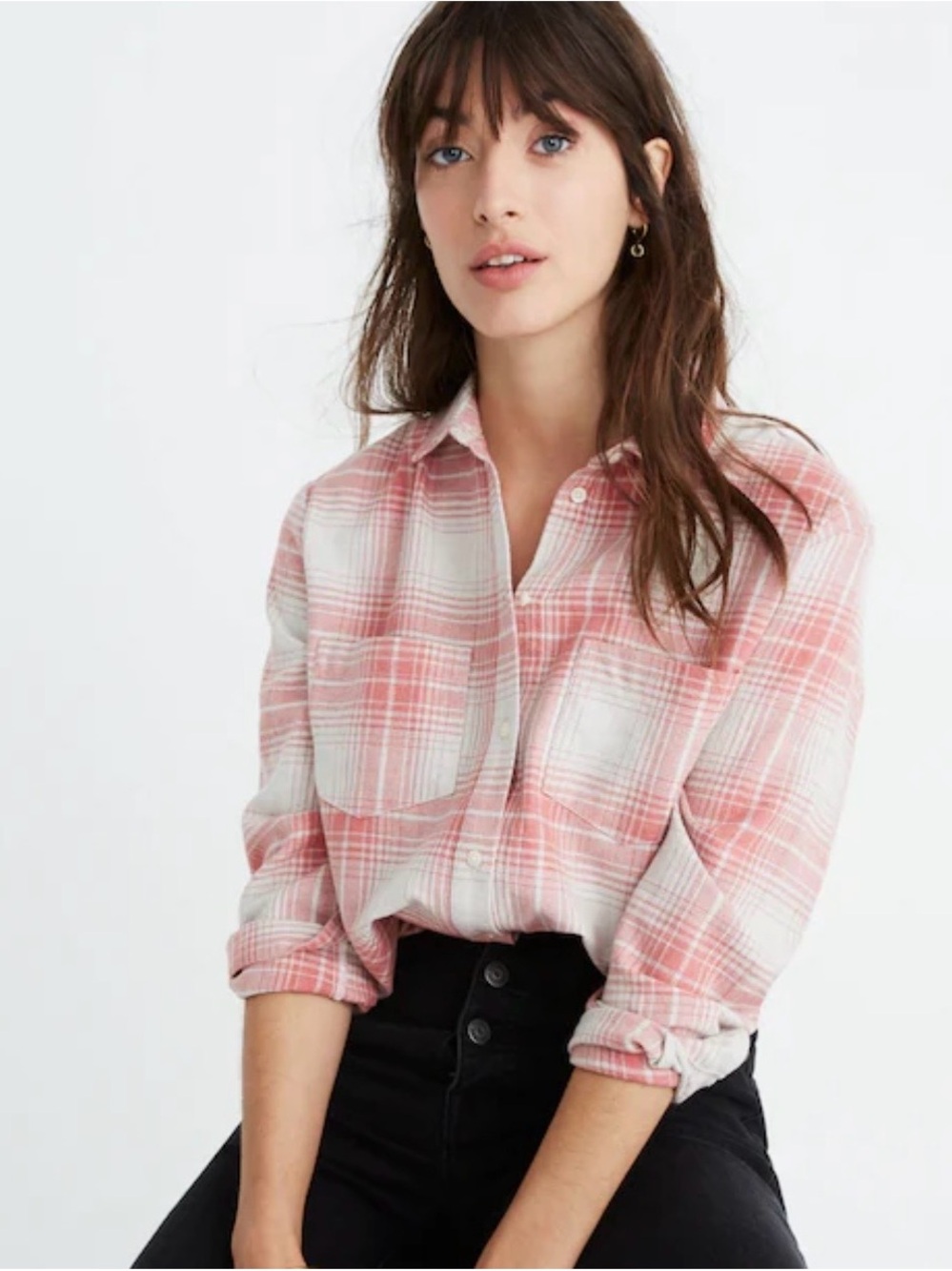 Well Worn Pink Plaid Button-Down Shirt